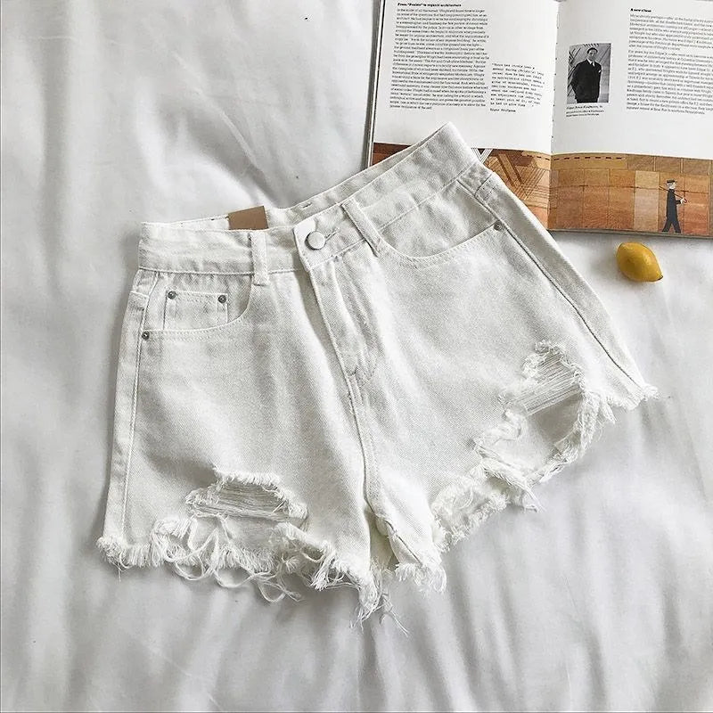High Waist Jean Shorts