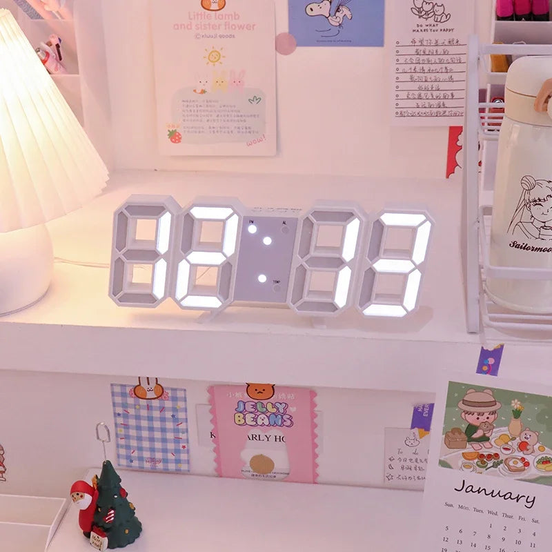 3D LED Alarm Clock