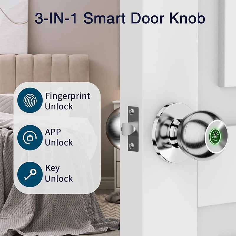 Keyless Fingerprint Doorknob