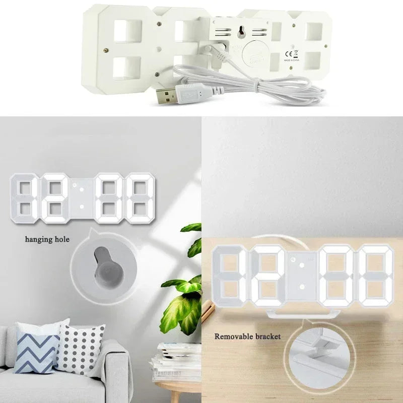 3D LED Alarm Clock