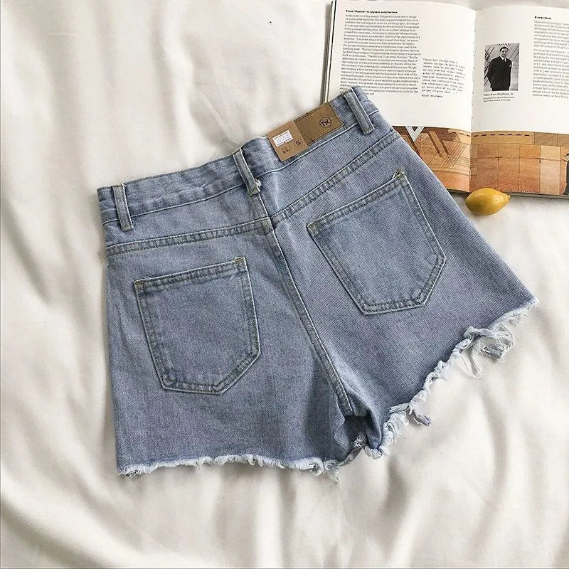 High Waist Jean Shorts