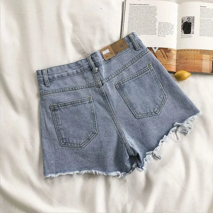 High Waist Jean Shorts