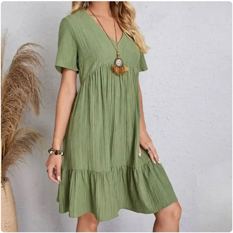 Short Sleeve Loose Dress