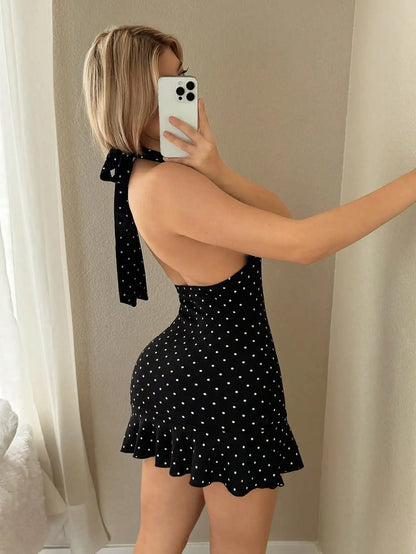 Backless Narrow Waist Dress