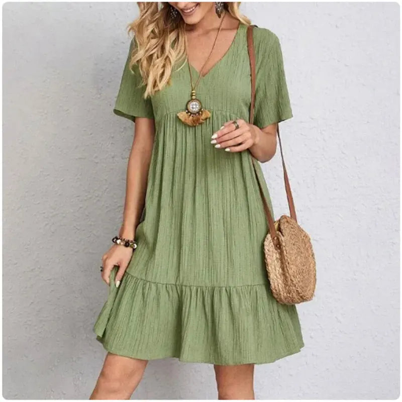 Short Sleeve Loose Dress