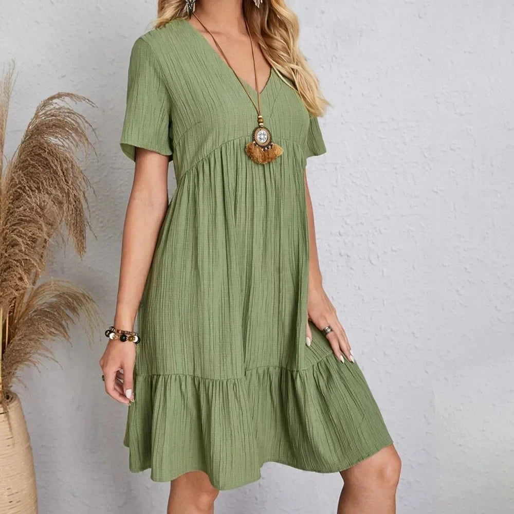 Short Sleeve Loose Dress