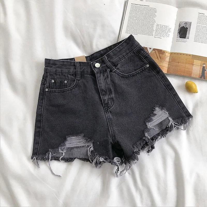 High Waist Jean Shorts