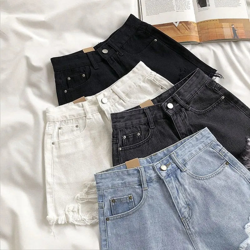 High Waist Jean Shorts