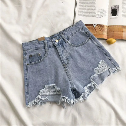 High Waist Jean Shorts