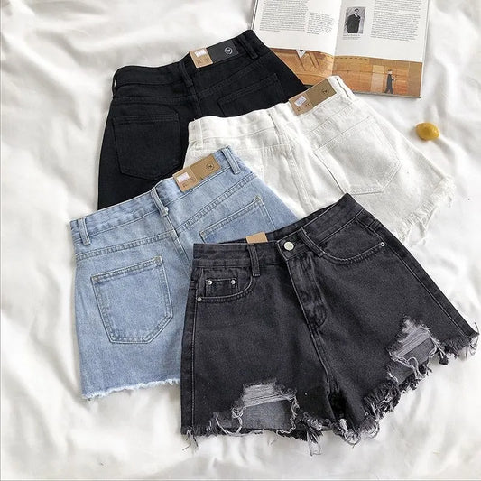 High Waist Jean Shorts