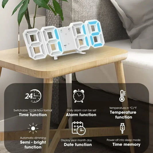 3D LED Alarm Clock