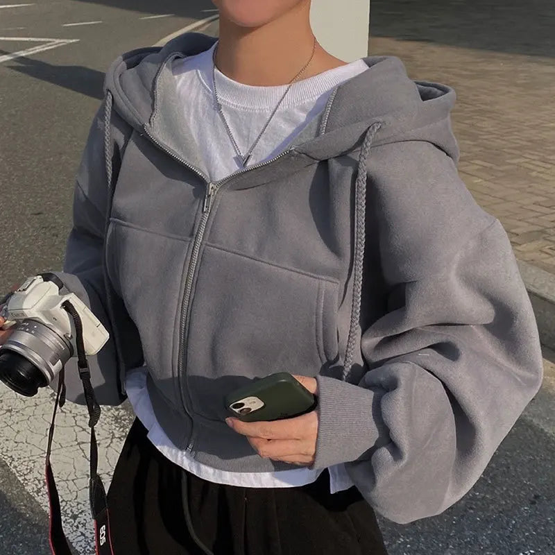 Casual Zip Up Hoodie