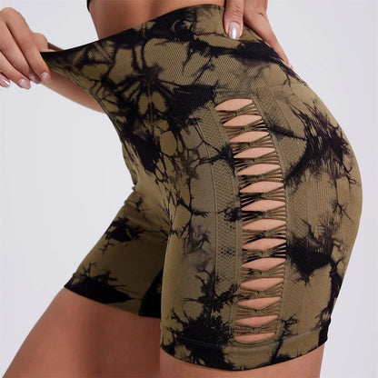 High Waist Multicolor Yoga Shots