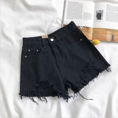 High Waist Jean Shorts