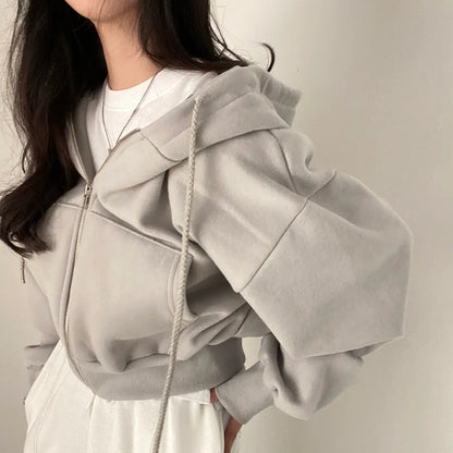 Casual Zip Up Hoodie