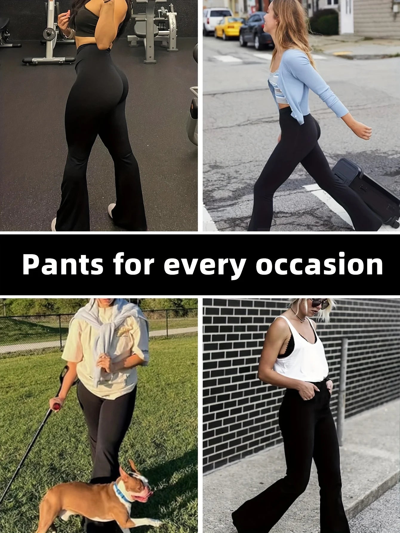 High Waisted Flared Leggings