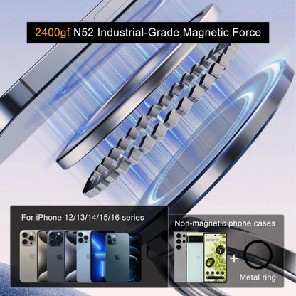 Vacuum Magnetic Phone Mount - 360° Rotation