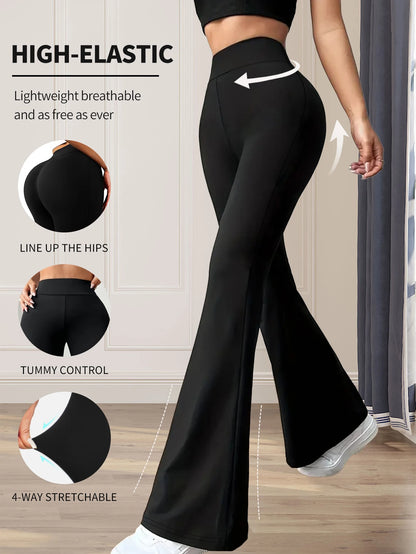 High Waisted Flared Leggings